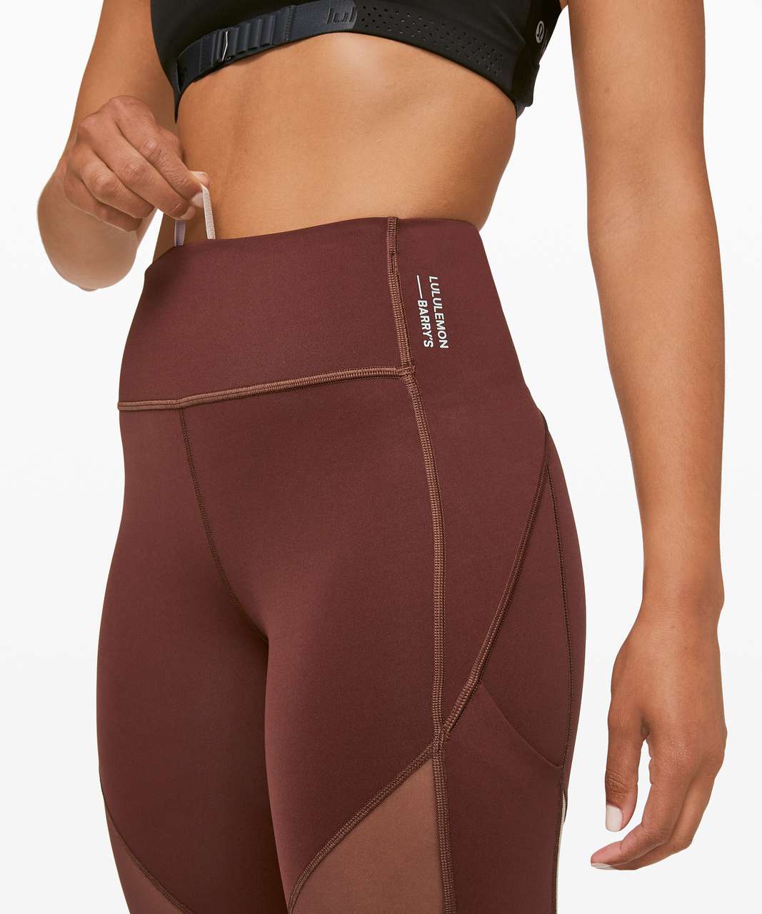 Lululemon Stronger as One Tight 25 *lululemon X Barrys - Midnight Maroon /  Vintage Mauve - lulu fanatics