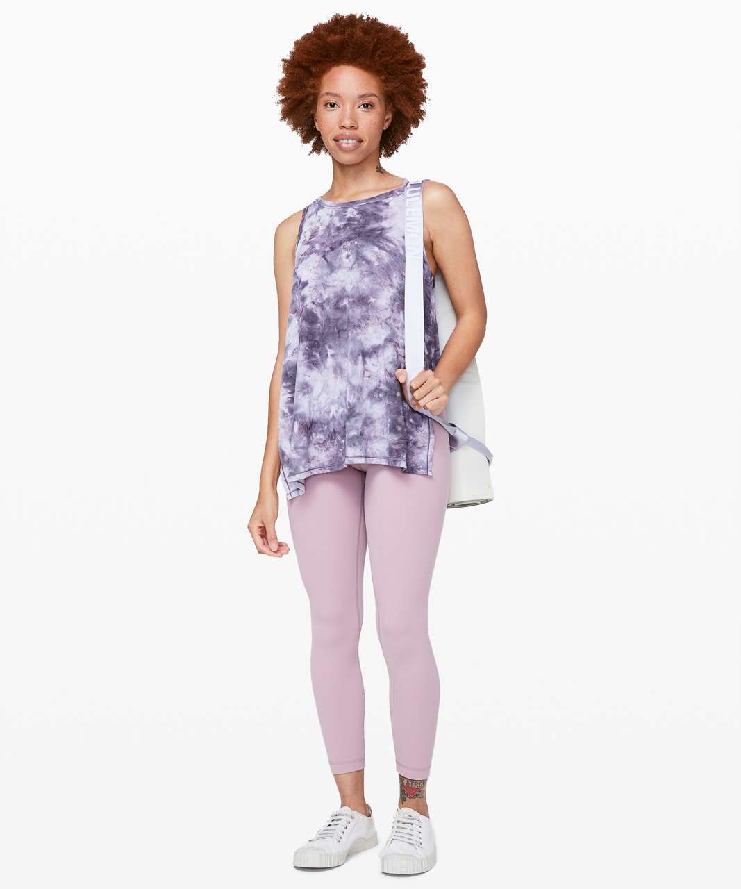 Lululemon Long for Length Tank - Diamond Dye Glacier Grey Moonwalk