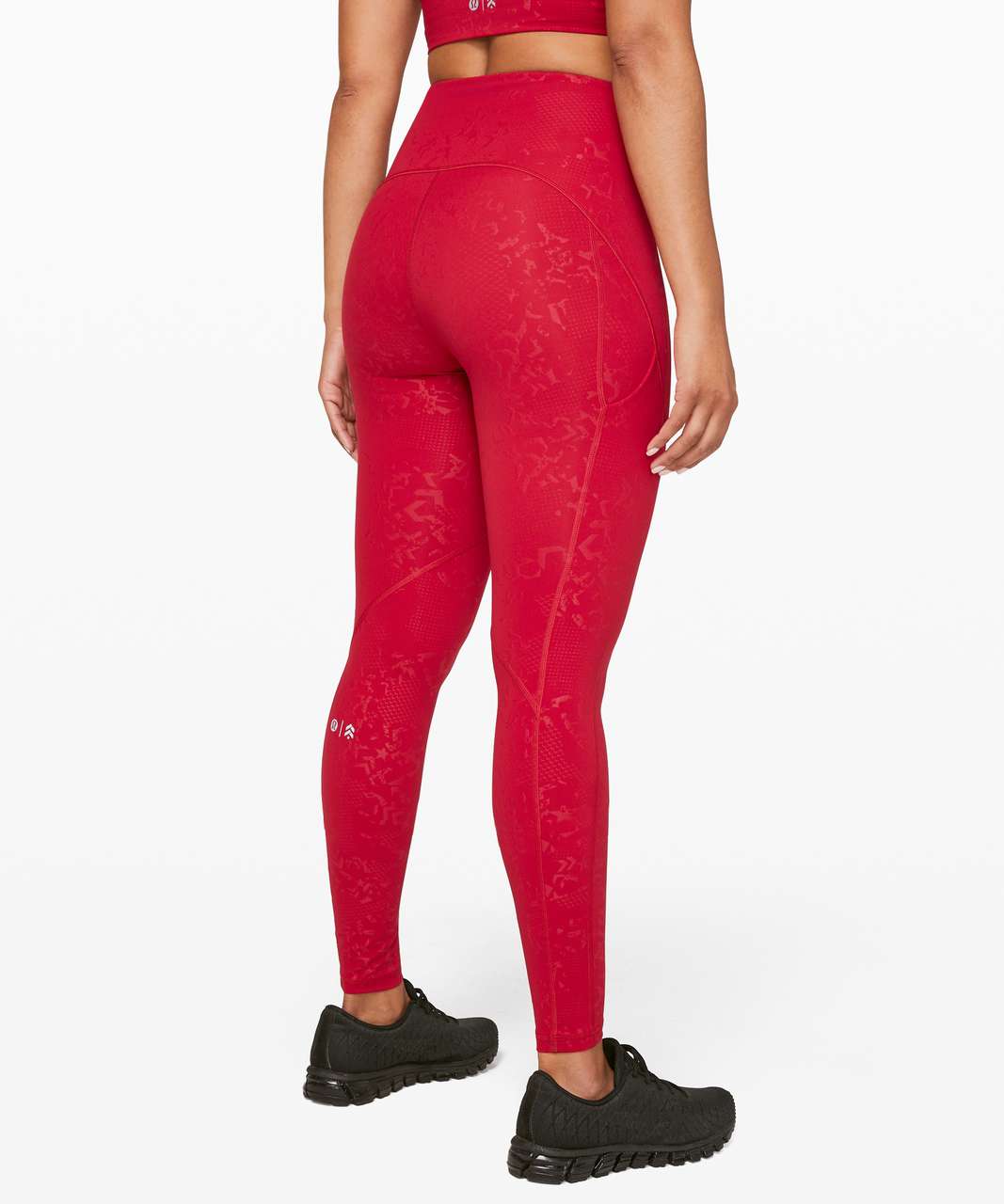 Lululemon Stronger as One Tight 28 *lululemon X Barrys - Bootcamp Emboss  Dark Red - lulu fanatics