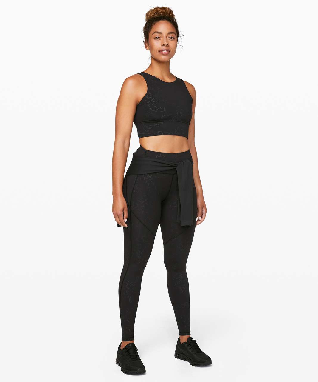 Lululemon Stronger as One Long Line Bra *lululemon X Barrys - Bootcamp Emboss Black