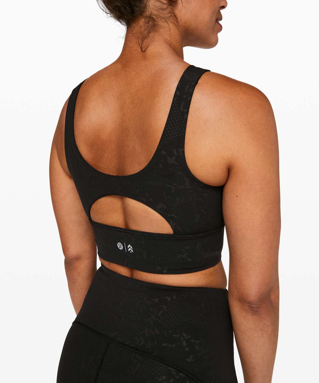 Lululemon Stronger as One Long Line Bra *lululemon X Barrys - Bootcamp Emboss Black