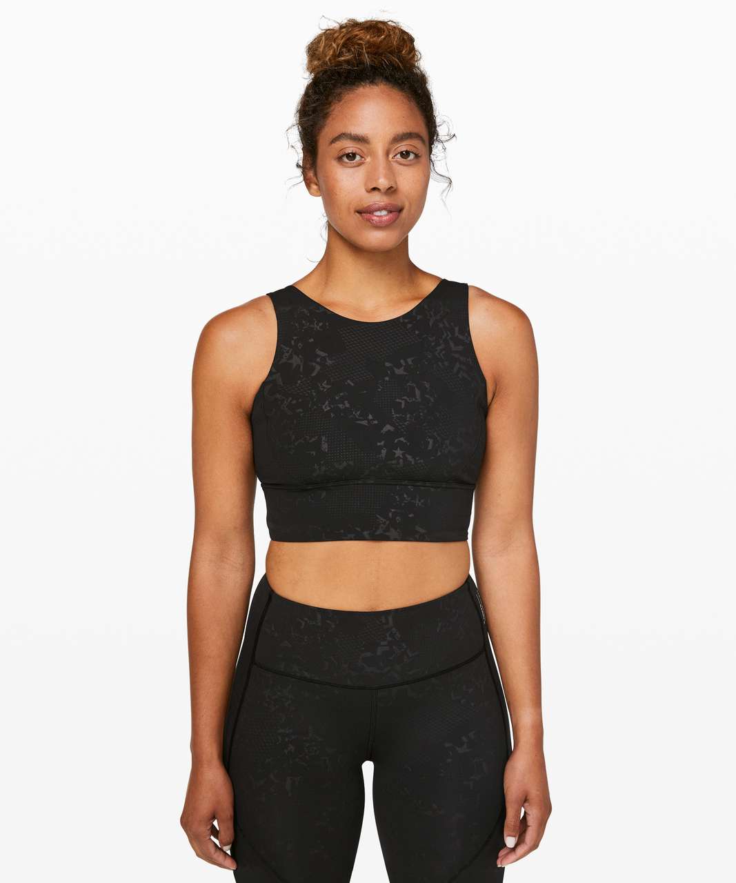 Lululemon Stronger as One Long Line Bra *lululemon X Barrys - Bootcamp Emboss Black