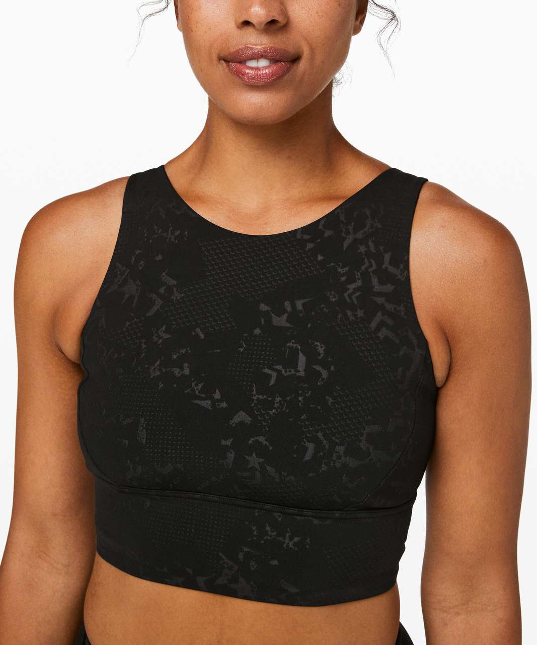 Lululemon Stronger as One Long Line Bra *lululemon X Barrys - Bootcamp Emboss Black