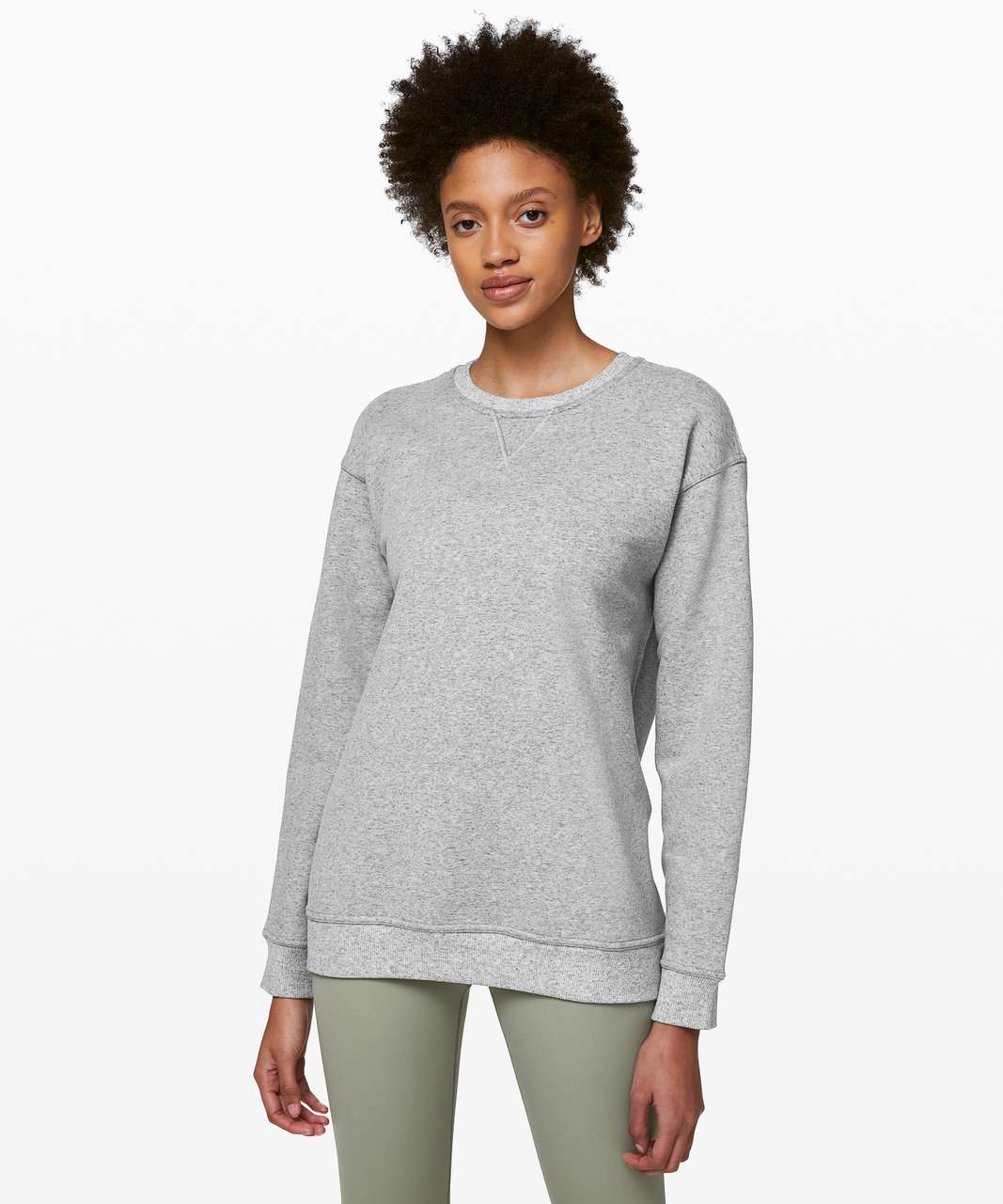 Lululemon All Yours Crew - Heathered Core Light Grey / Silver Drop ...