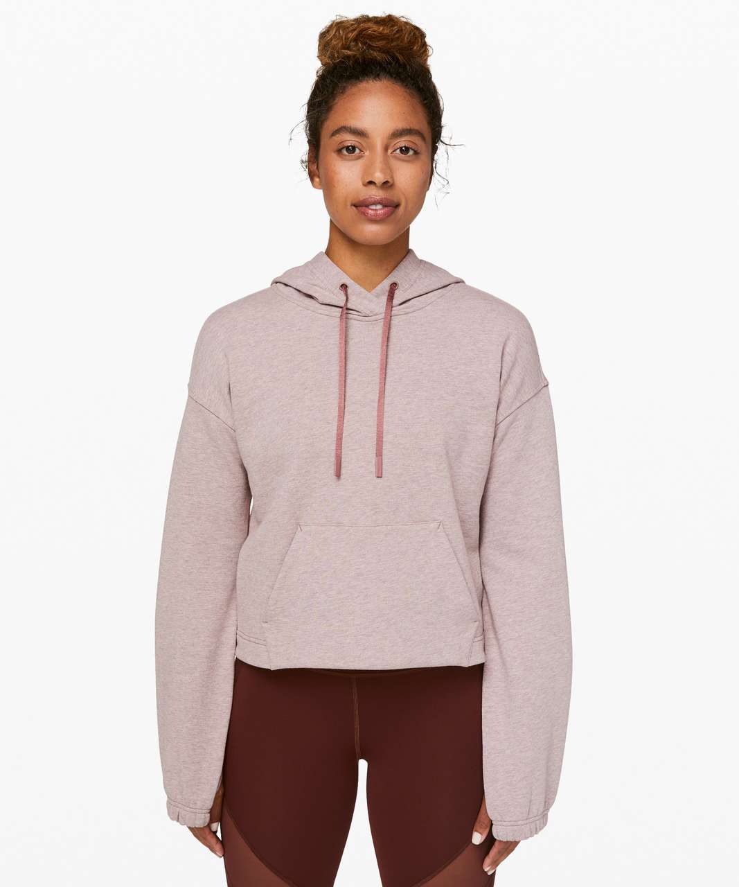 Lululemon Stronger as One Cropped Hoodie *lululemon X Barrys - Heathered Red Dust