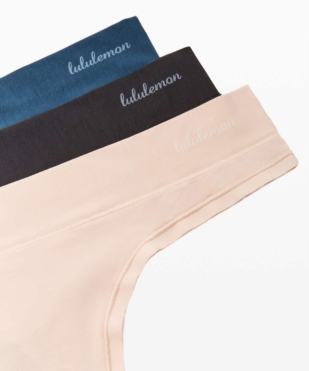 Lululemon Mula Bandhawear Thong *3 Pack - Black / Misty Shell / Night Diver