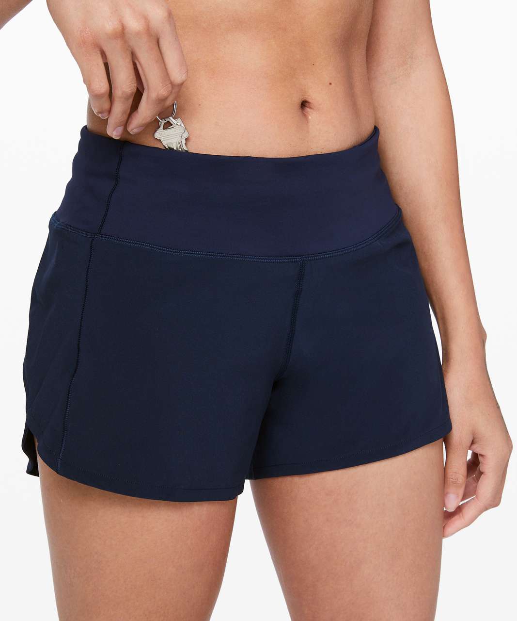 navy blue lululemon shorts