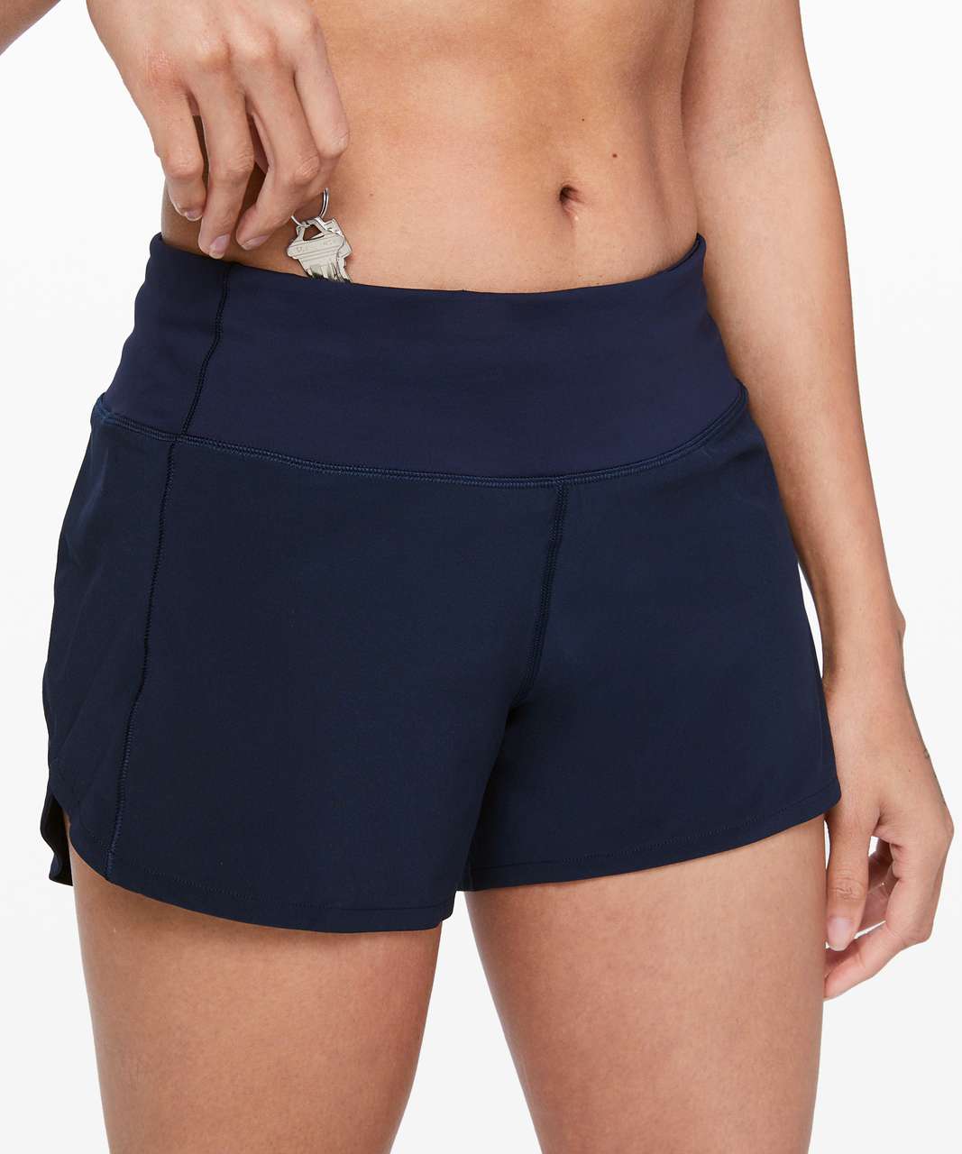 Lululemon Speed Up Short Long *4 Updated Fit - True Navy - lulu fanatics