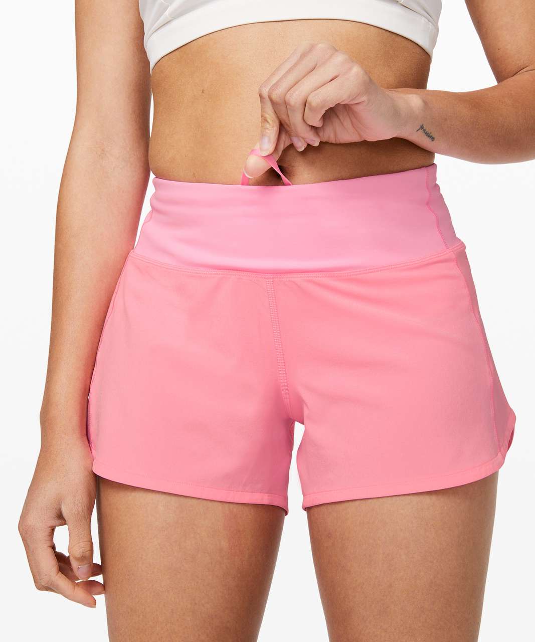 Lululemon Speed Up Short Long *4" Updated Fit - Pink Shell