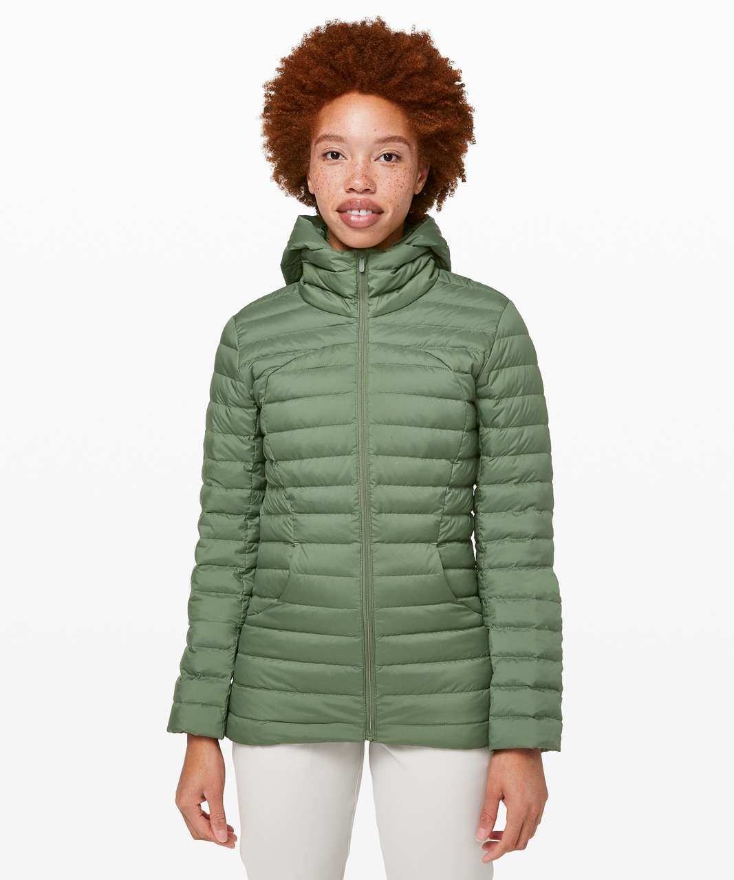 Lululemon Pack It Down Jacket - Green Twill (First Release) - lulu fanatics