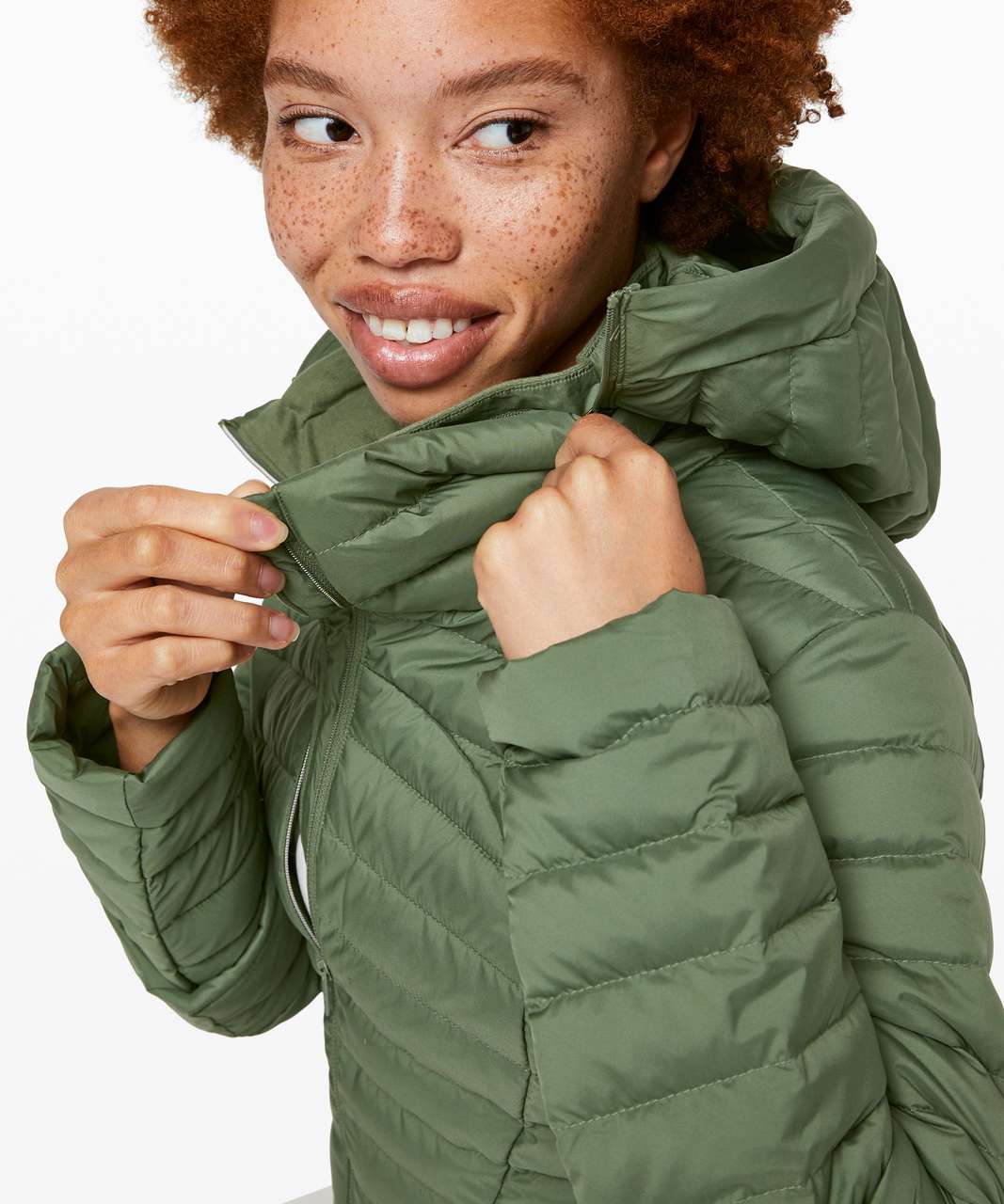 Lululemon Pack It Down Jacket - Green Twill (First Release) - lulu fanatics