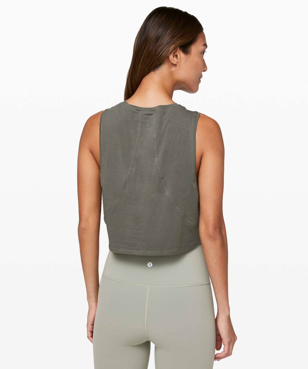 Lululemon Muscle Love Crop Tank - Grey Sage