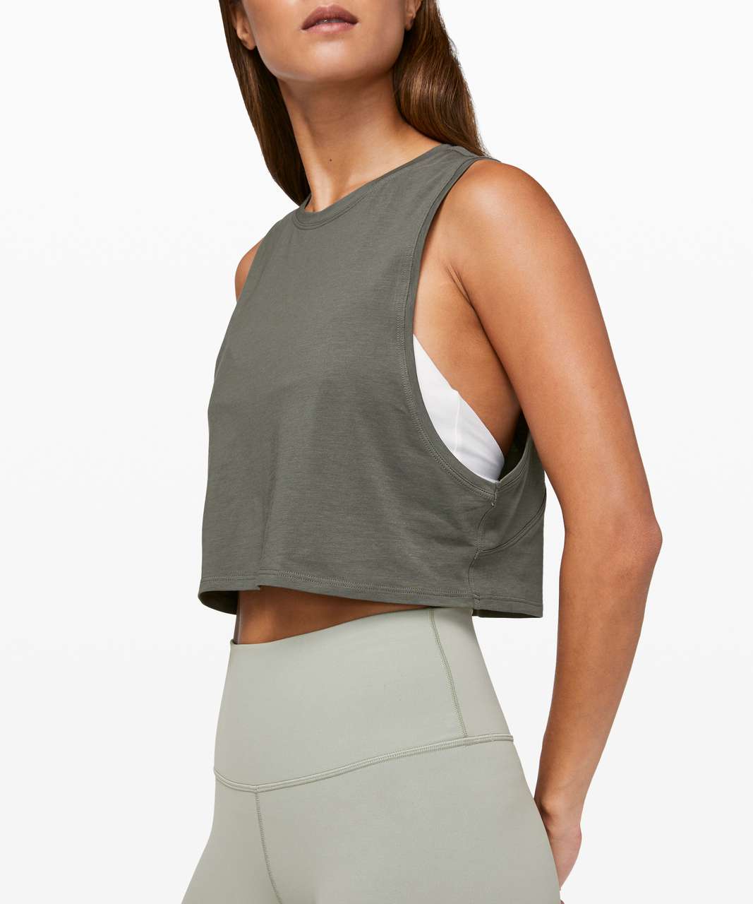 Lululemon Muscle Love Crop Tank *Tough - Black - lulu fanatics