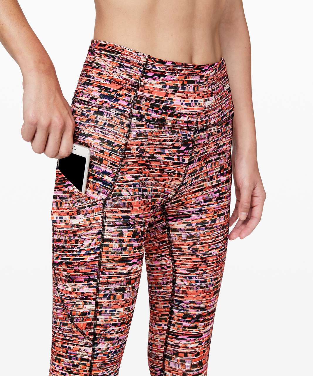 Lululemon Fast and Free Tight II 25 *Nulux - Flash Pleat Orange