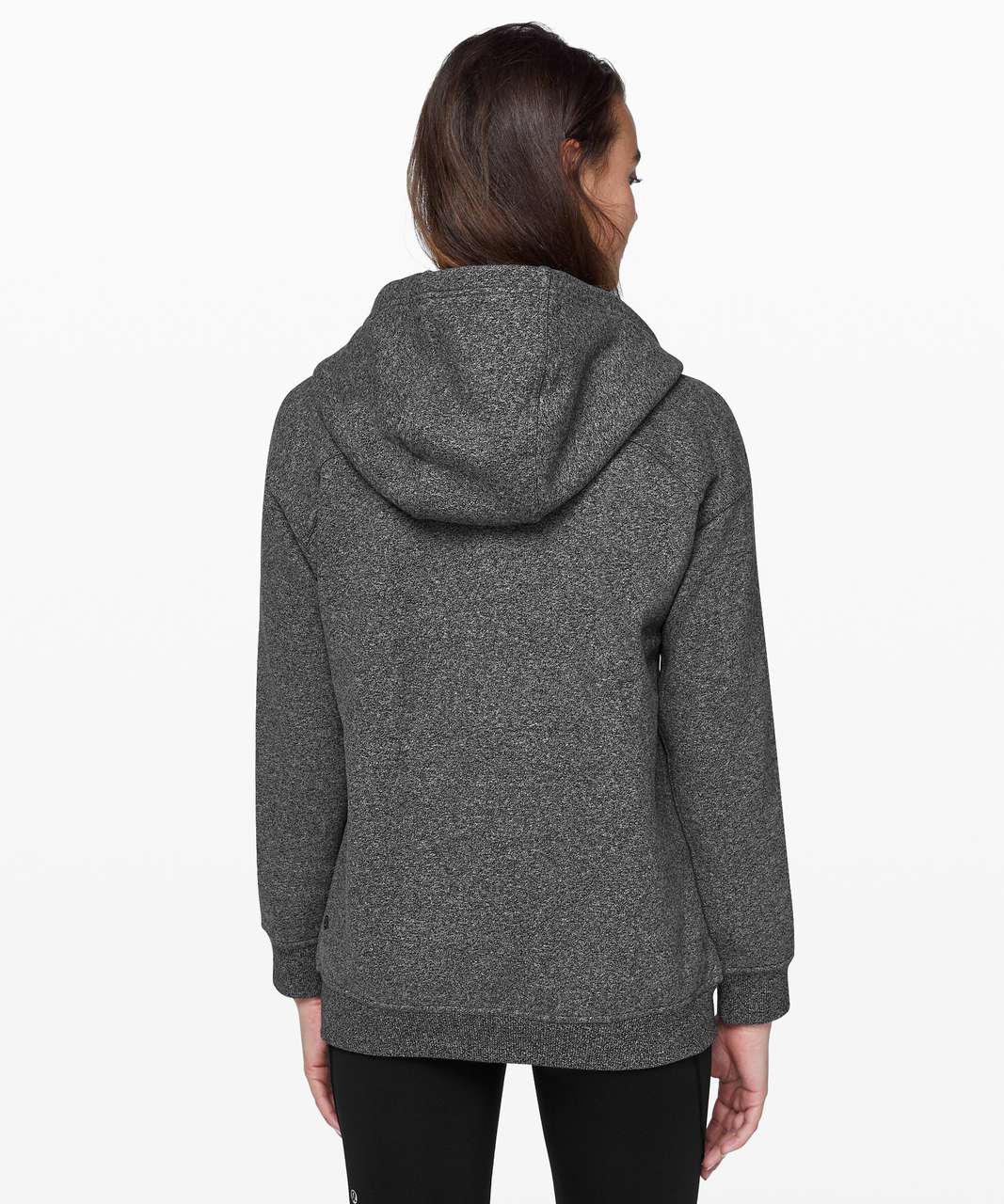 Lululemon Scuba Full-Zip Hoodie in Heathered Speckled Black Size 2