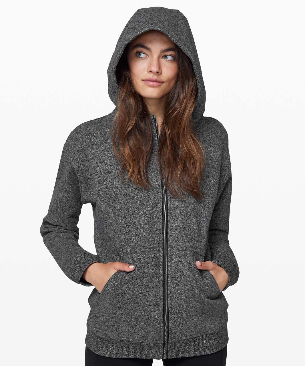 Lululemon All Yours Zip Hoodie - Heathered Speckled Black / Black