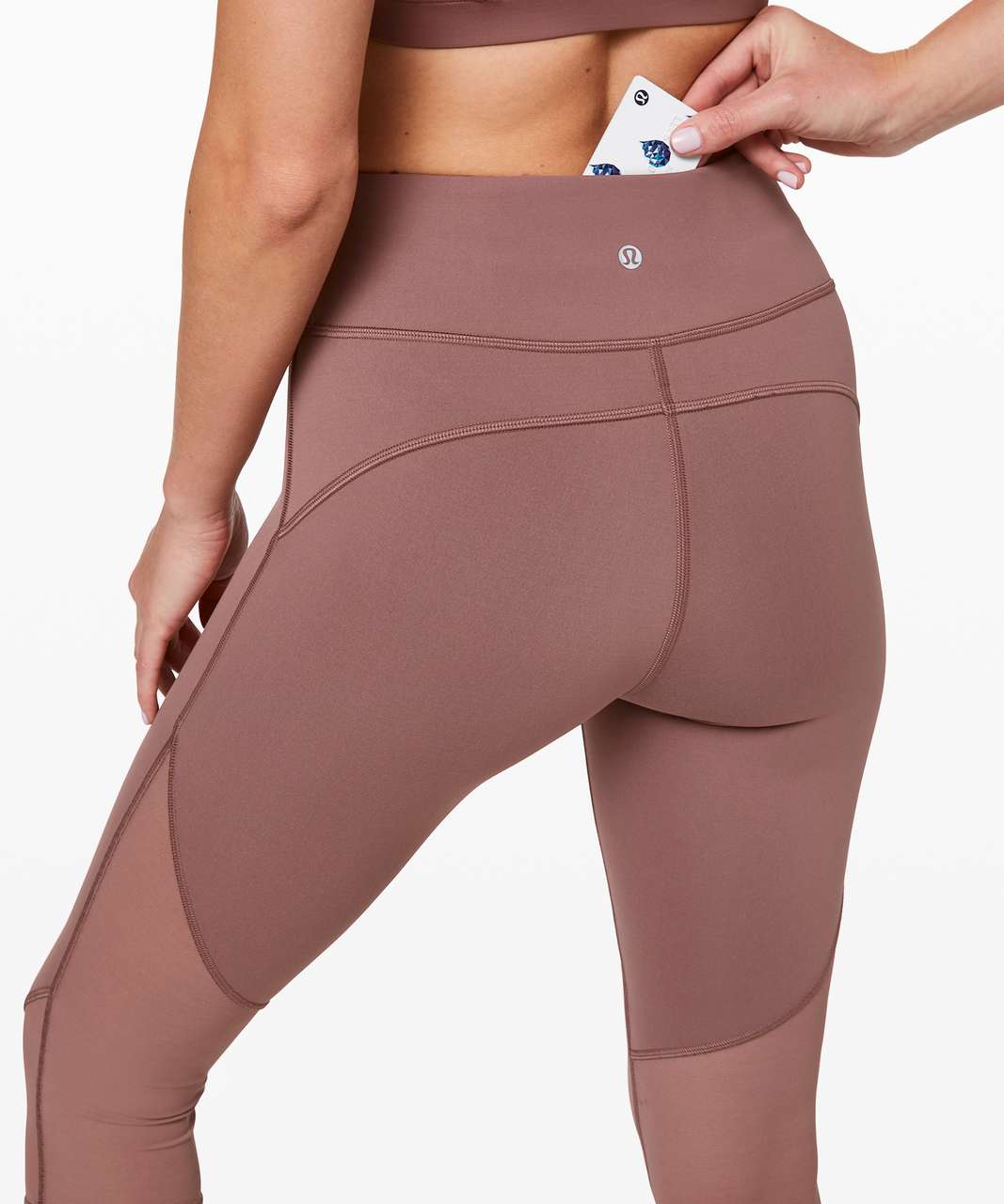 Lululemon Turn Up The Tension Crop 19" - Red Dust