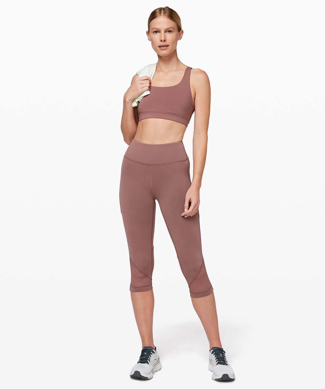 Lululemon Turn Up The Tension Crop 19" - Red Dust