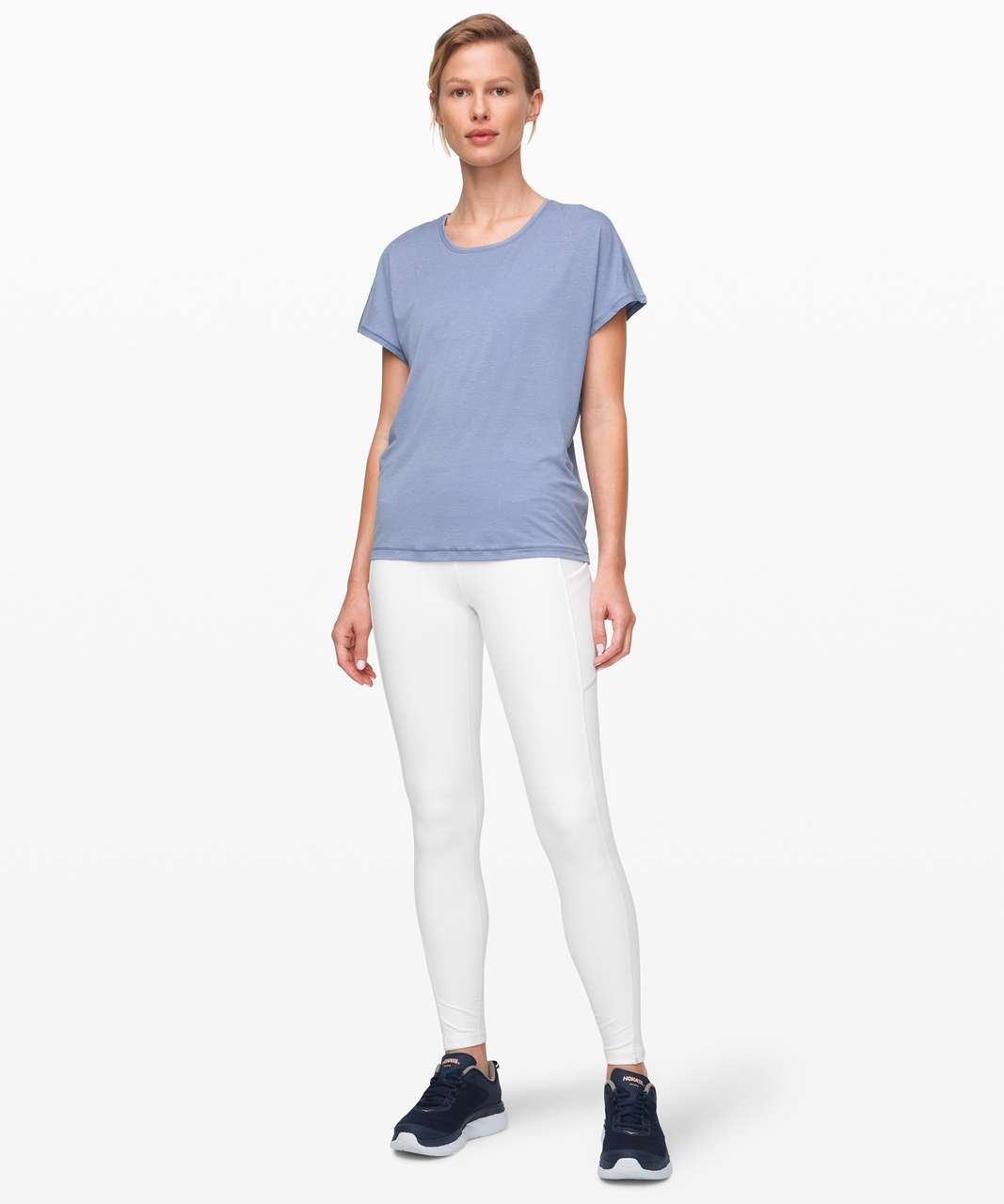 Lululemon Get Set Short Sleeve - Tempest Blue / White