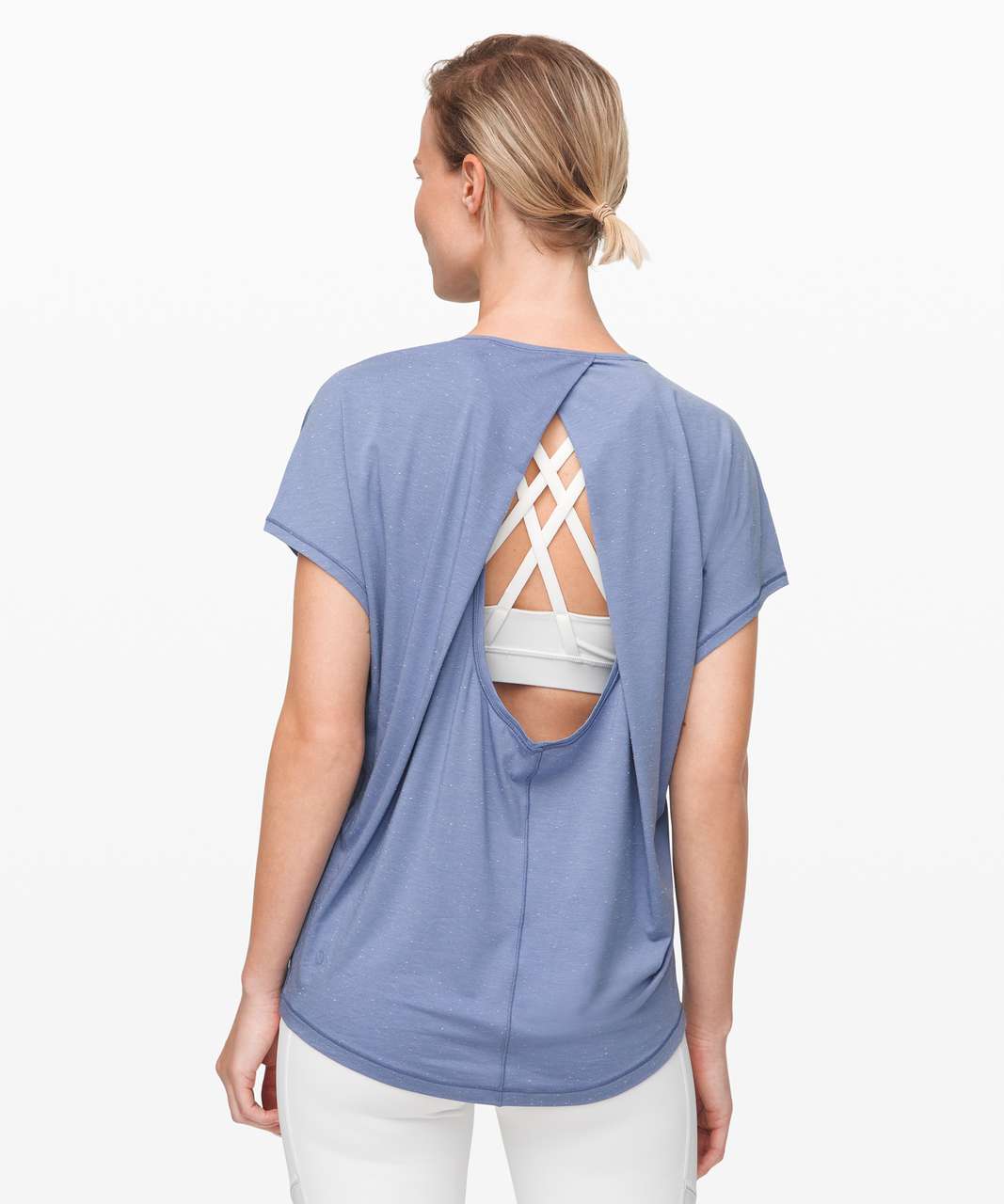 Lululemon Get Set Short Sleeve - Tempest Blue / White - lulu fanatics