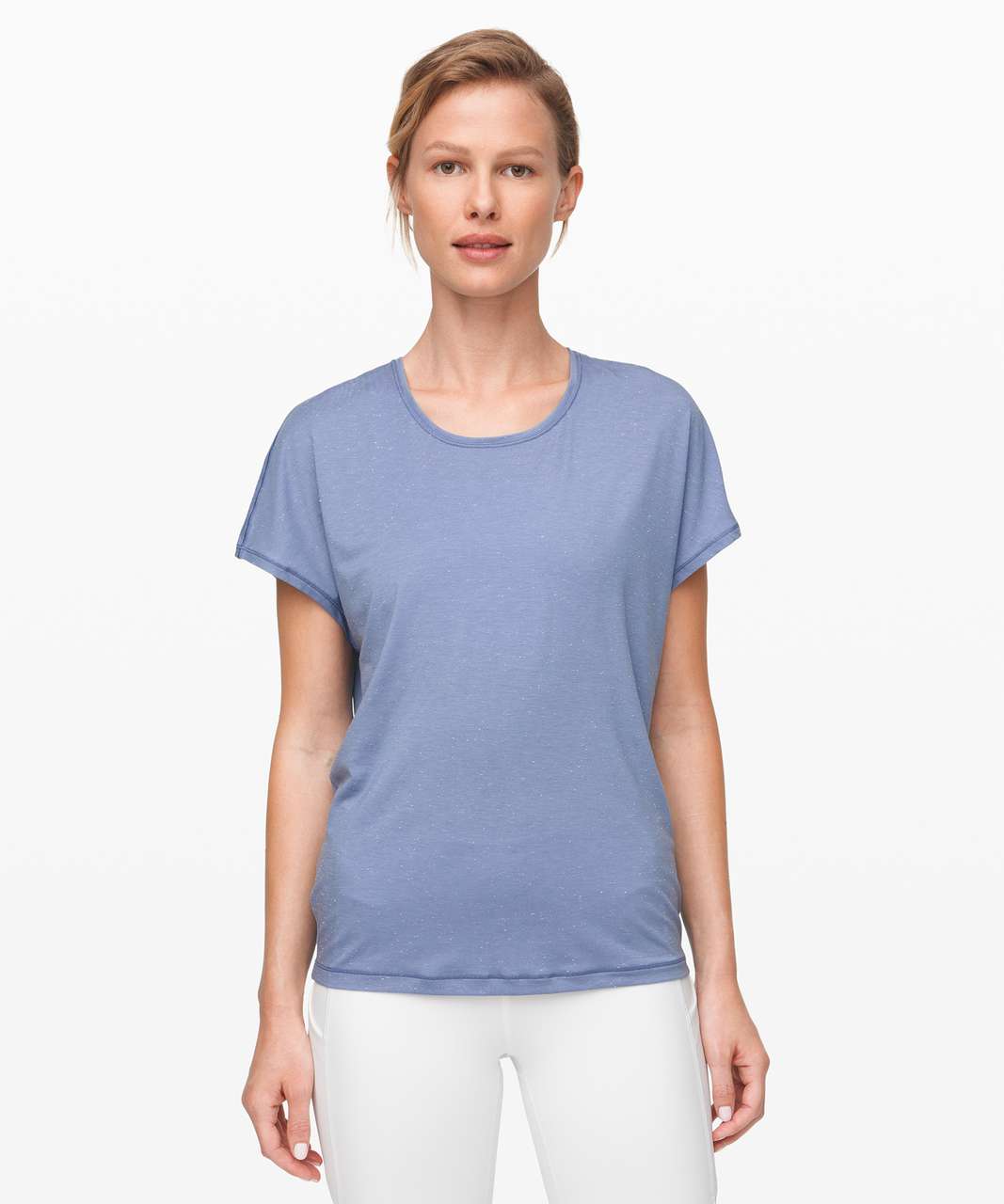 Lululemon Get Set Short Sleeve - Tempest Blue / White - lulu fanatics