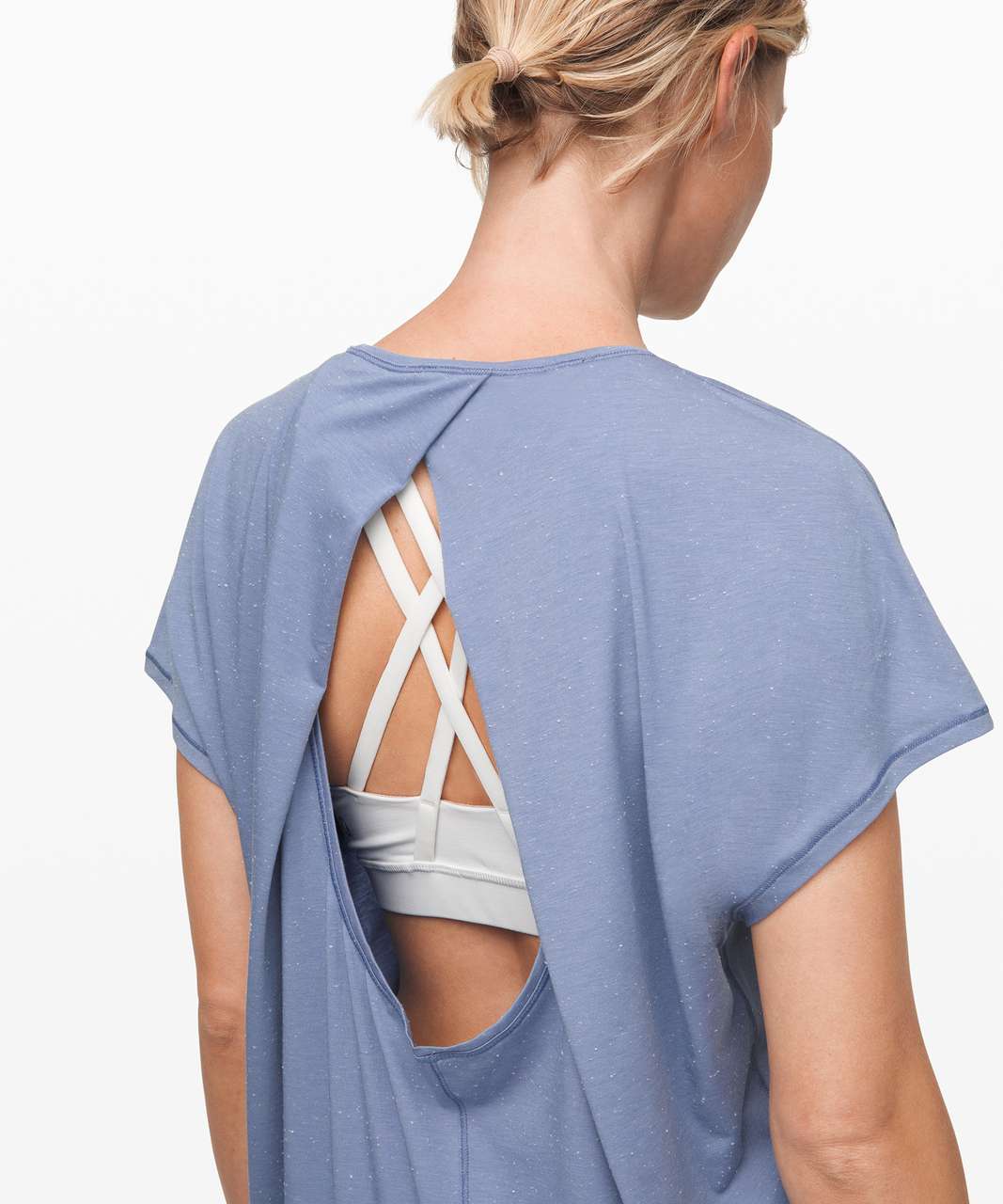 Lululemon Get Set Short Sleeve - Tempest Blue / White