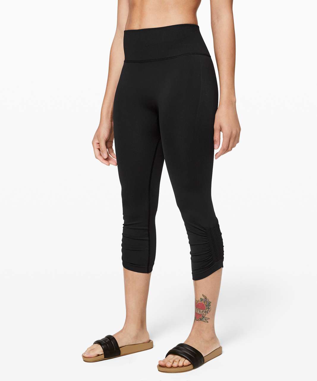 Lululemon Ebb To Street Crop 21 - Black - lulu fanatics