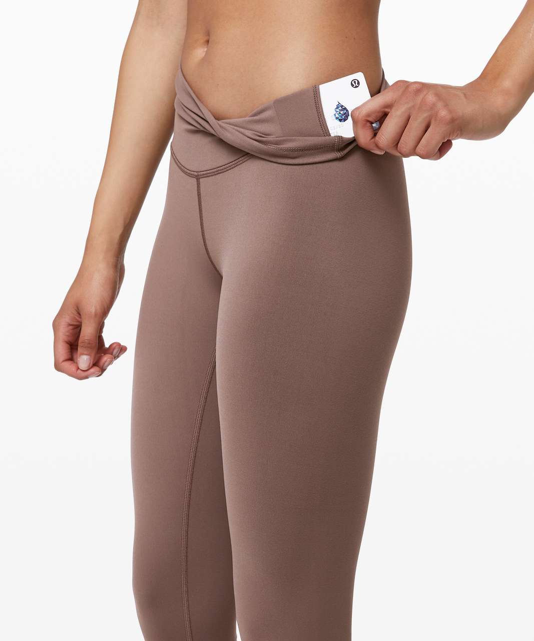 Lululemon Wunder Under High-Rise 1/2 Tight Full-On Luon 17 - Cherry Taupe  - lulu fanatics