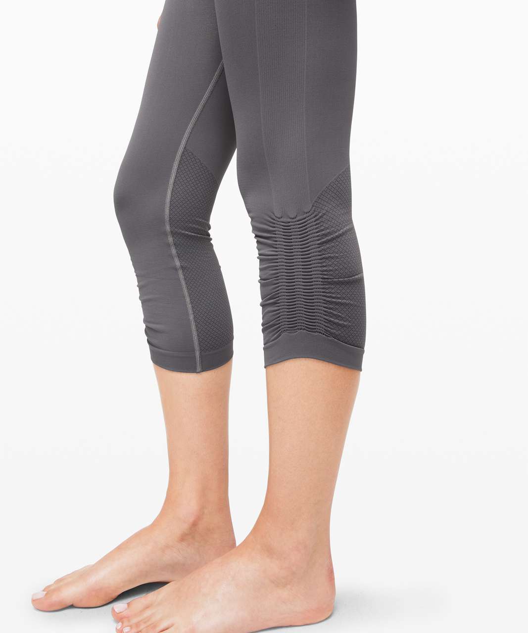 Lululemon Seamlessly Street Crop Compression Leggings Heather Gray 8