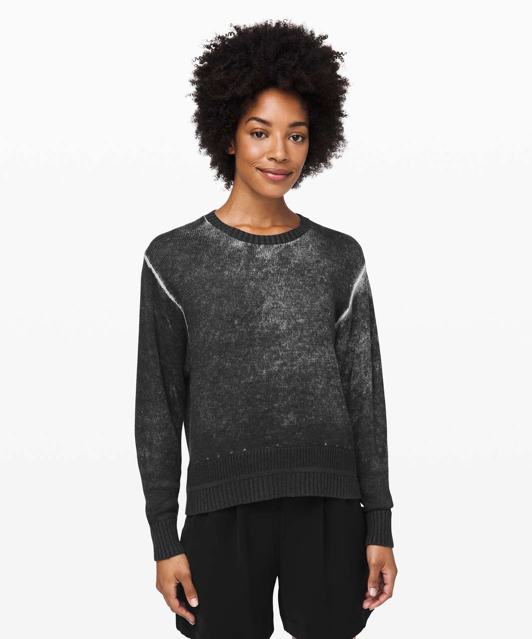 Lululemon Hazy Day Sweater - Black / Alpine White