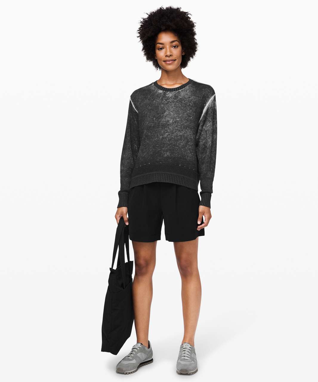 Lululemon Hazy Day Sweater - Black / Alpine White