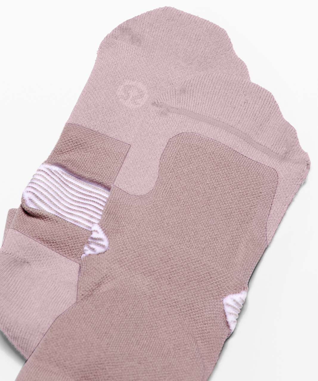 Lululemon Speed Ankle Sock *Silver - Smoky Blush / White