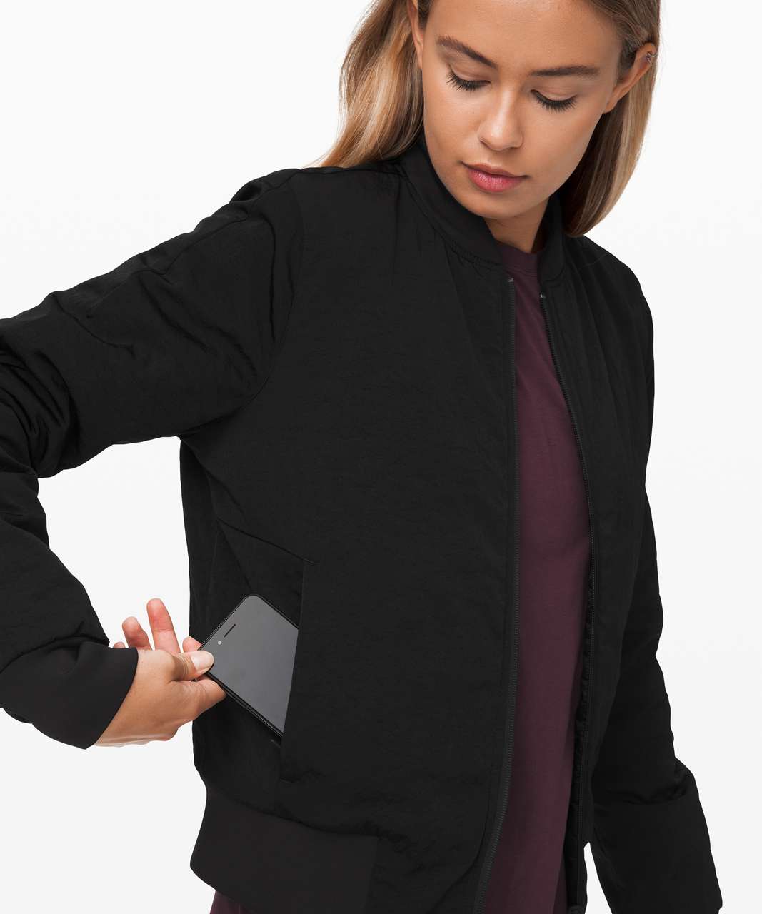 Lululemon Non-Stop Bomber *Reversible - Black (First Release) - lulu  fanatics