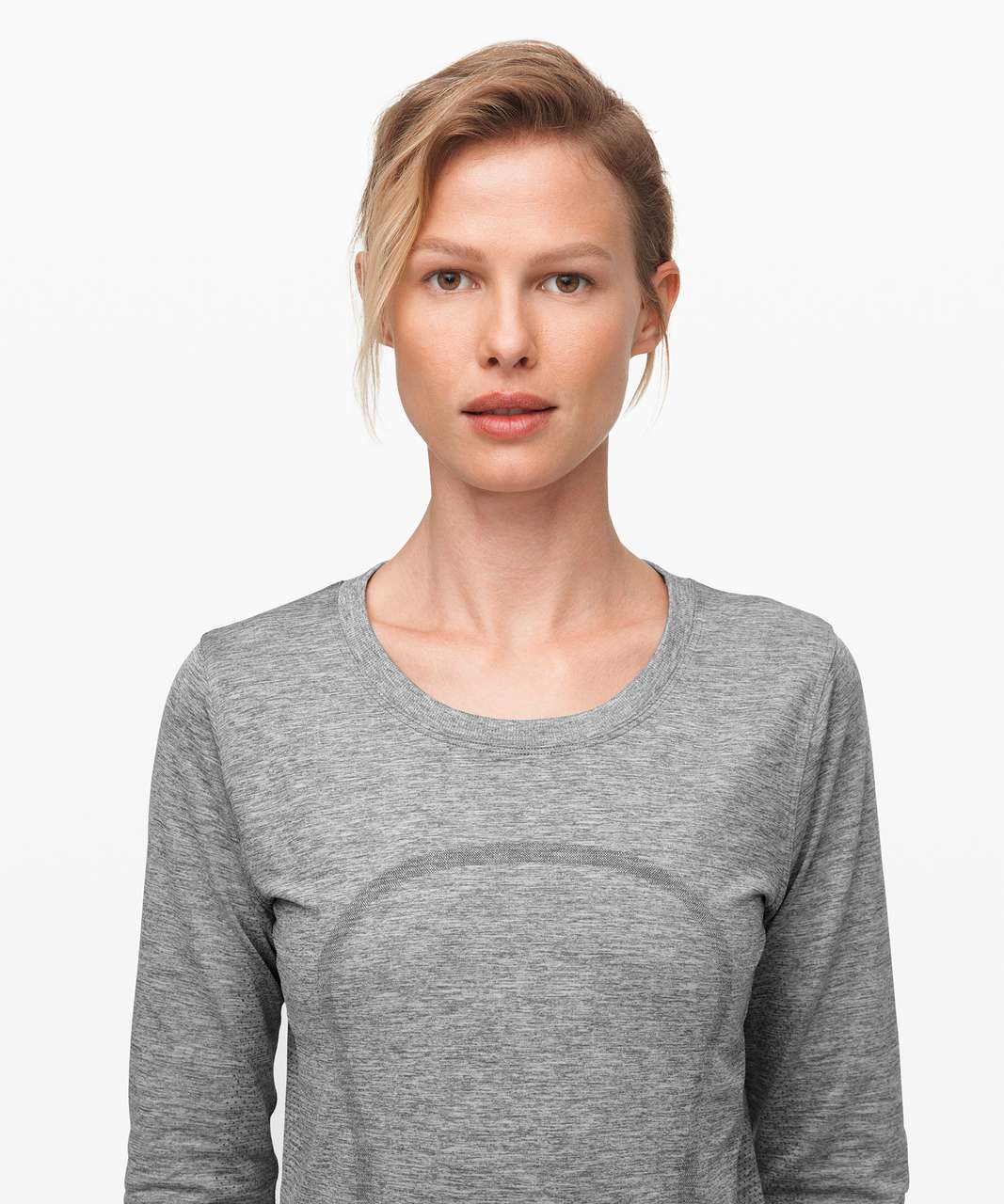 Lululemon Swiftly Tech Long Sleeve Crew - Slate / White - lulu fanatics