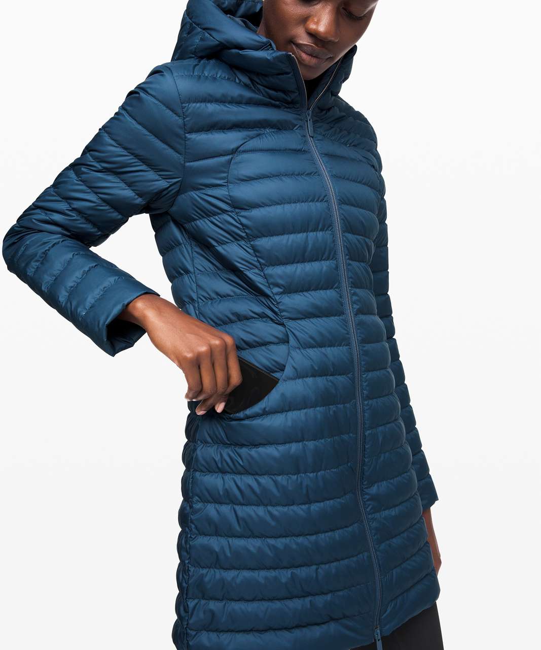 Lululemon Pack it Down Jacket *Long - Code Blue - lulu fanatics