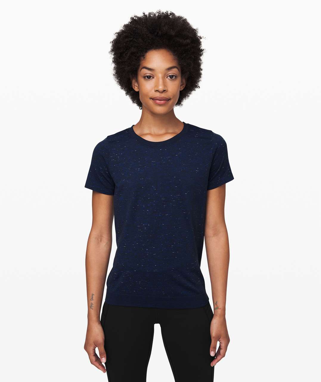 Lululemon Swiftly Breathe Short Sleeve - Black / Black - lulu fanatics