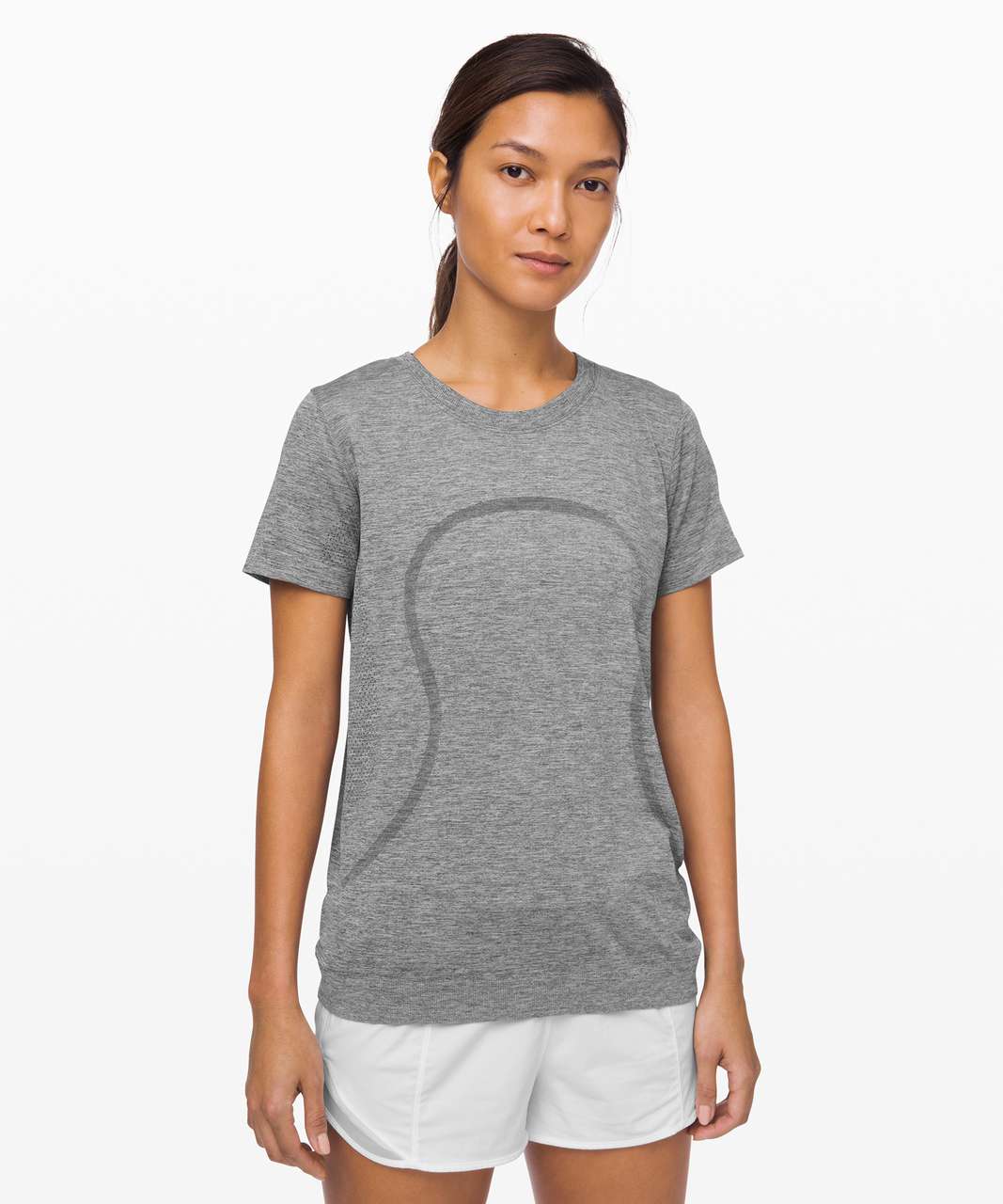 Lululemon Swiftly Relaxed Short Sleeve - Slate / White - lulu fanatics