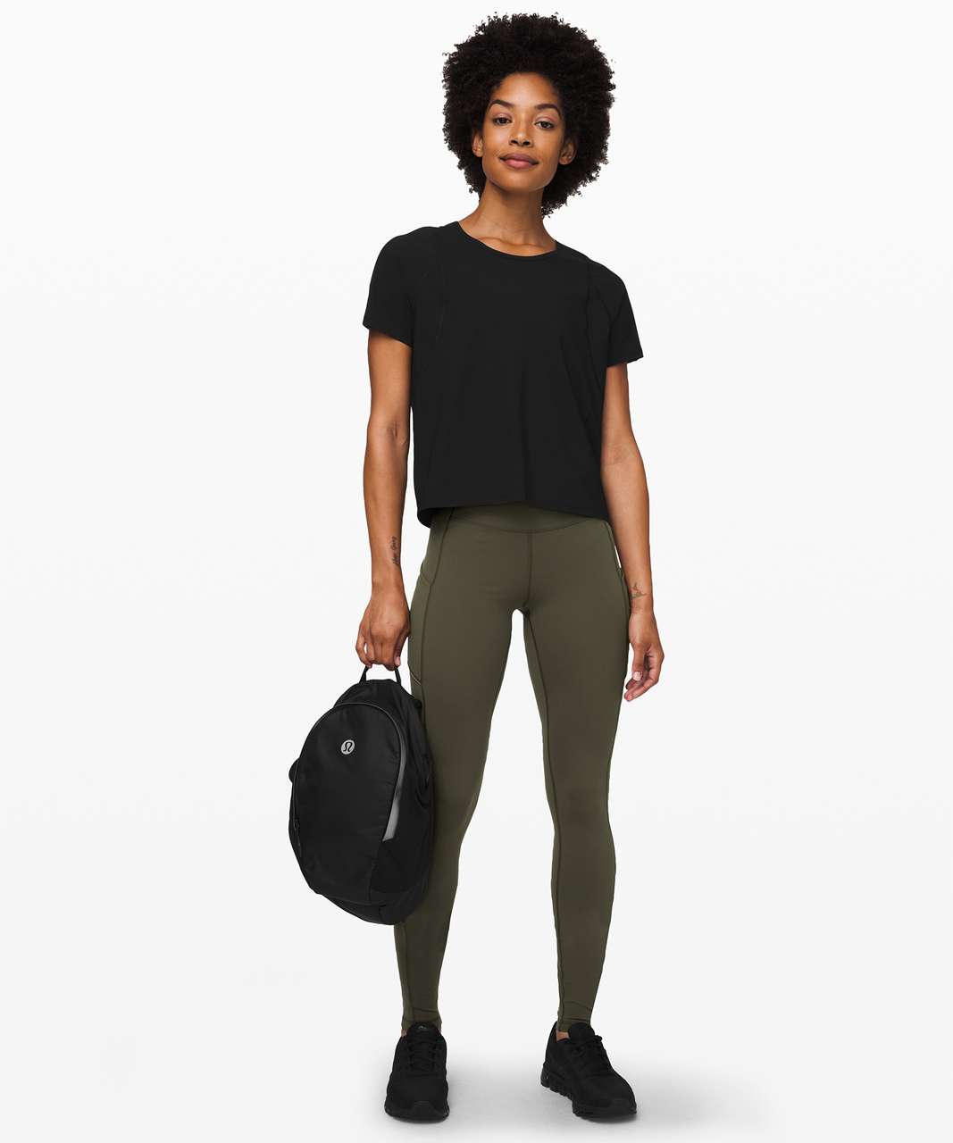 Lululemon Dark Olive Green leggings with pocket, Women's Fashion,  Activewear on Carousell