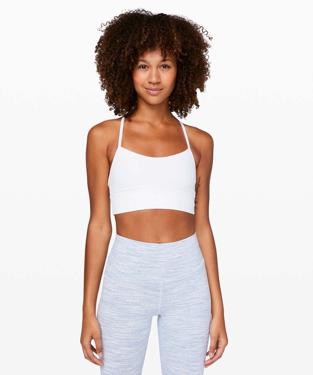 Lululemon Flow Y Bra *Nulu - White - lulu fanatics