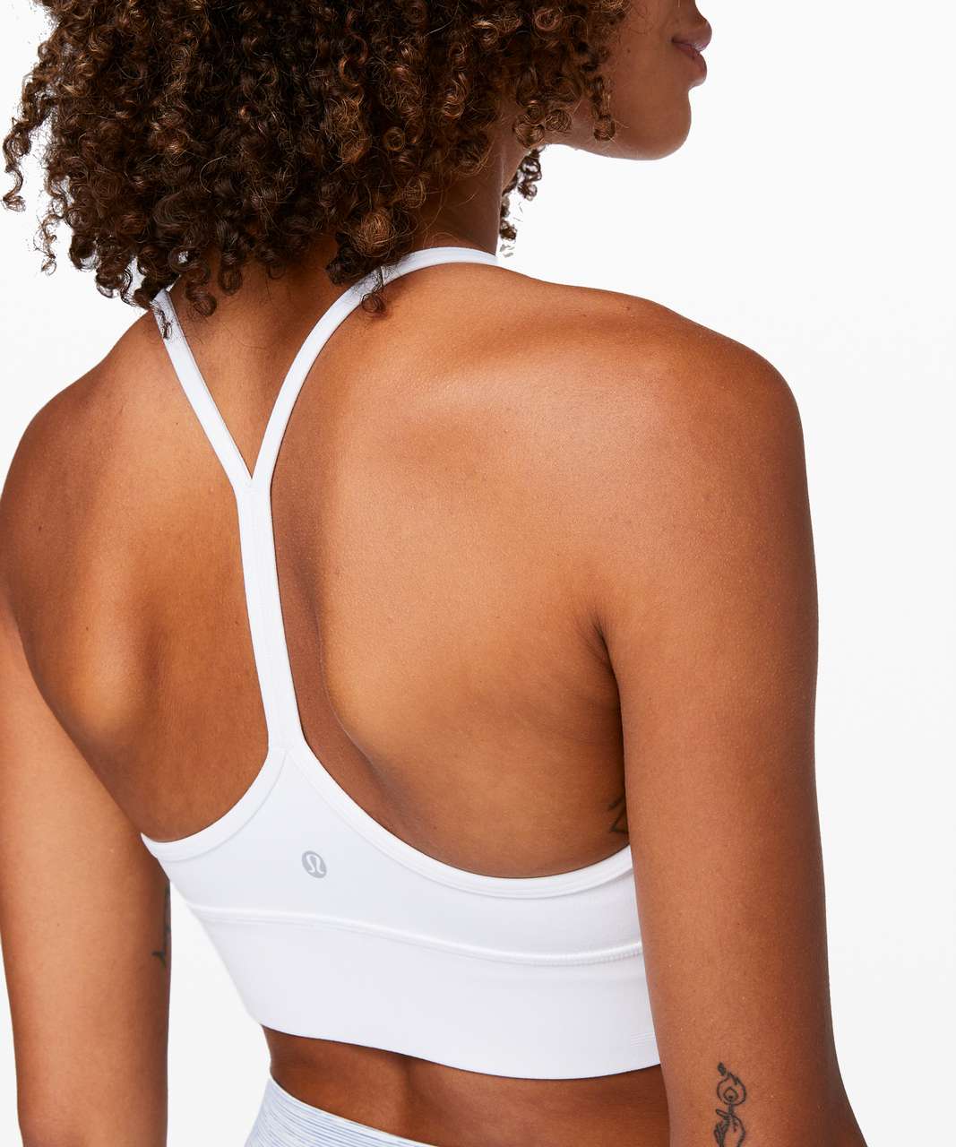 lululemon FLOW Y NULU - Sport-BH mit leichter Stützkraft - white/weiß 