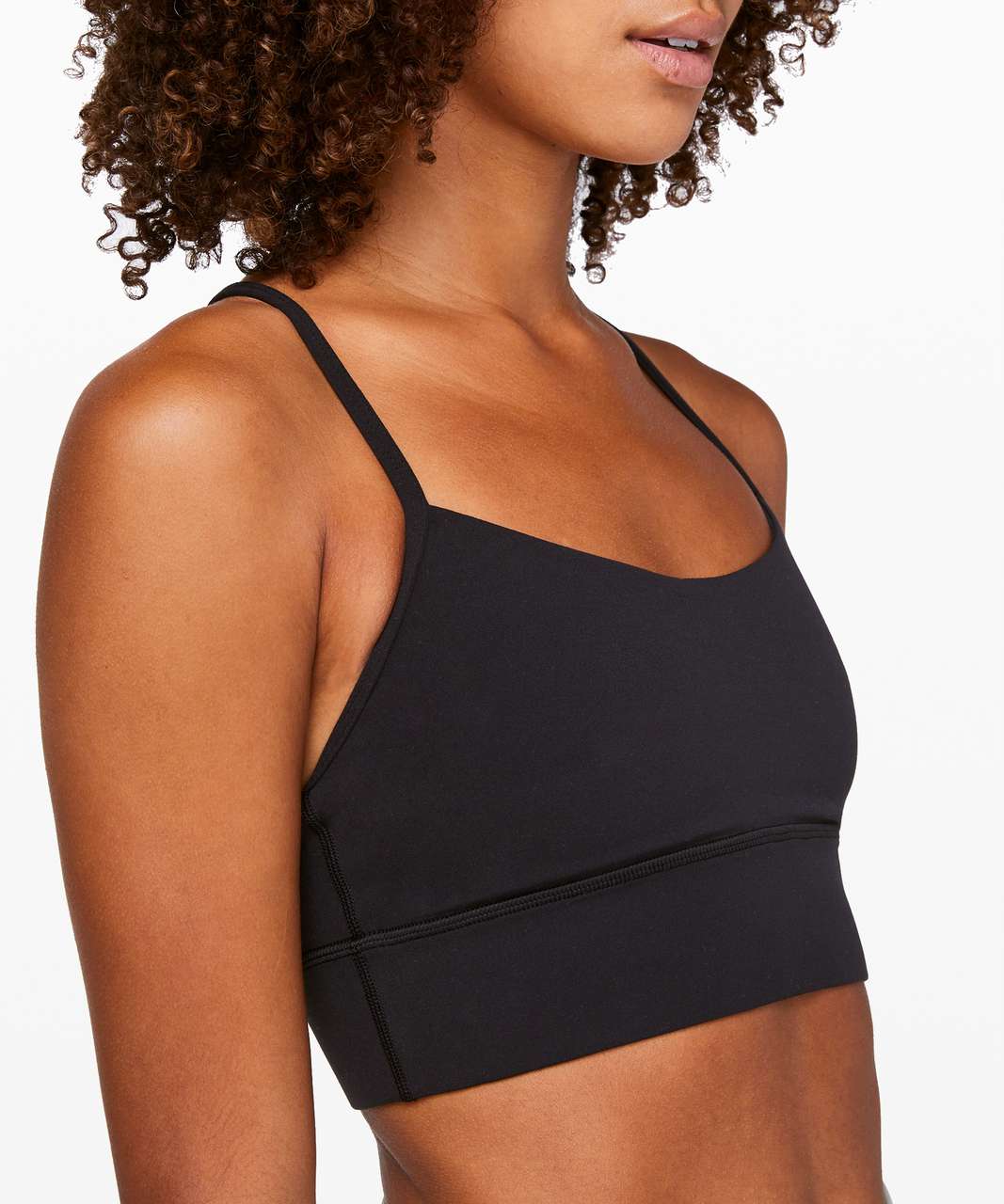 Lululemon Flow Y Bra *Nulu Long Line - Black - lulu fanatics