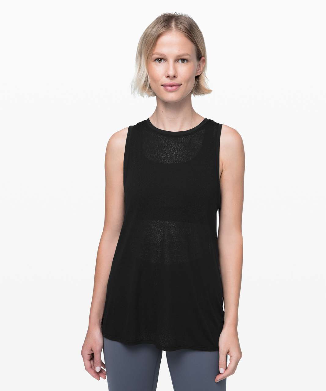 Lululemon Meet Halfway Tank - Polar Shift Veil Black