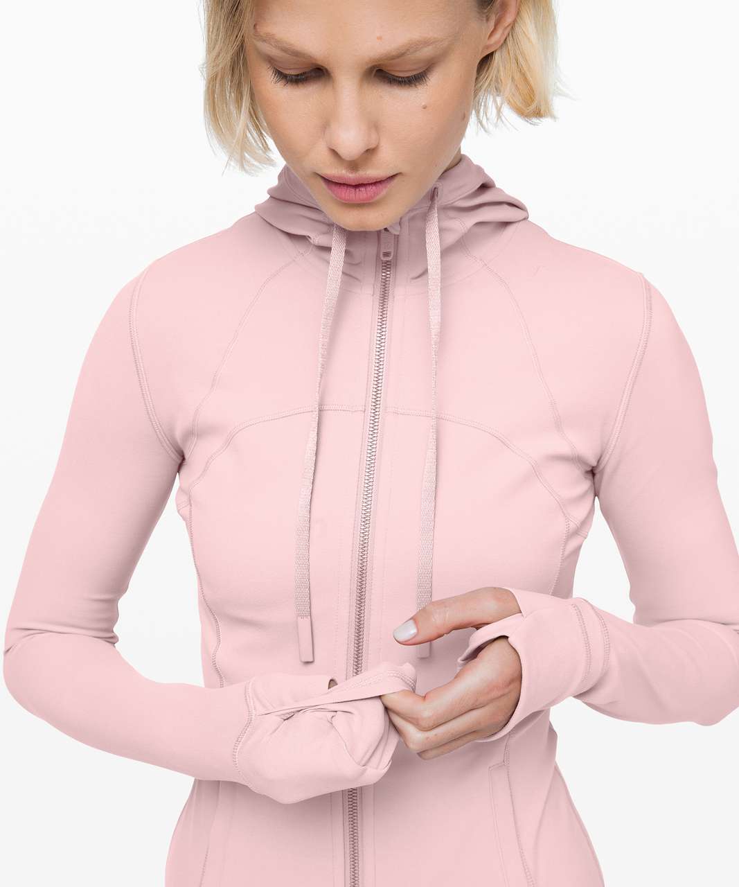 nulu hooded define jacket in pink taupe (8) & 28” aligns in spray ombré  jubilee multi (6) 💞 : r/lululemon