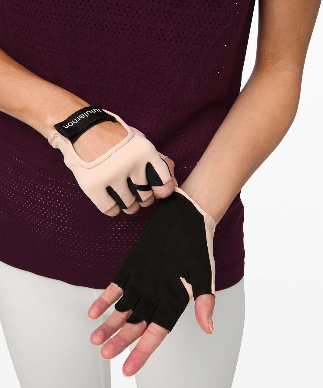 Lululemon Uplift Training Gloves - Misty Shell / Black - lulu fanatics