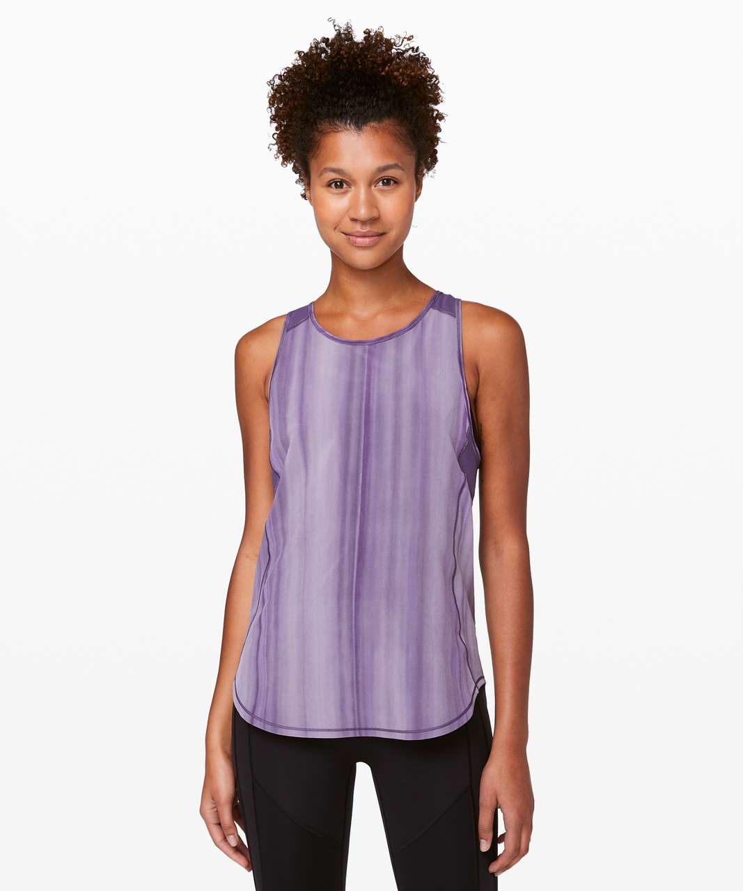 Lululemon Sculpt Tank - Brushed Spray Dye White Purple Ink