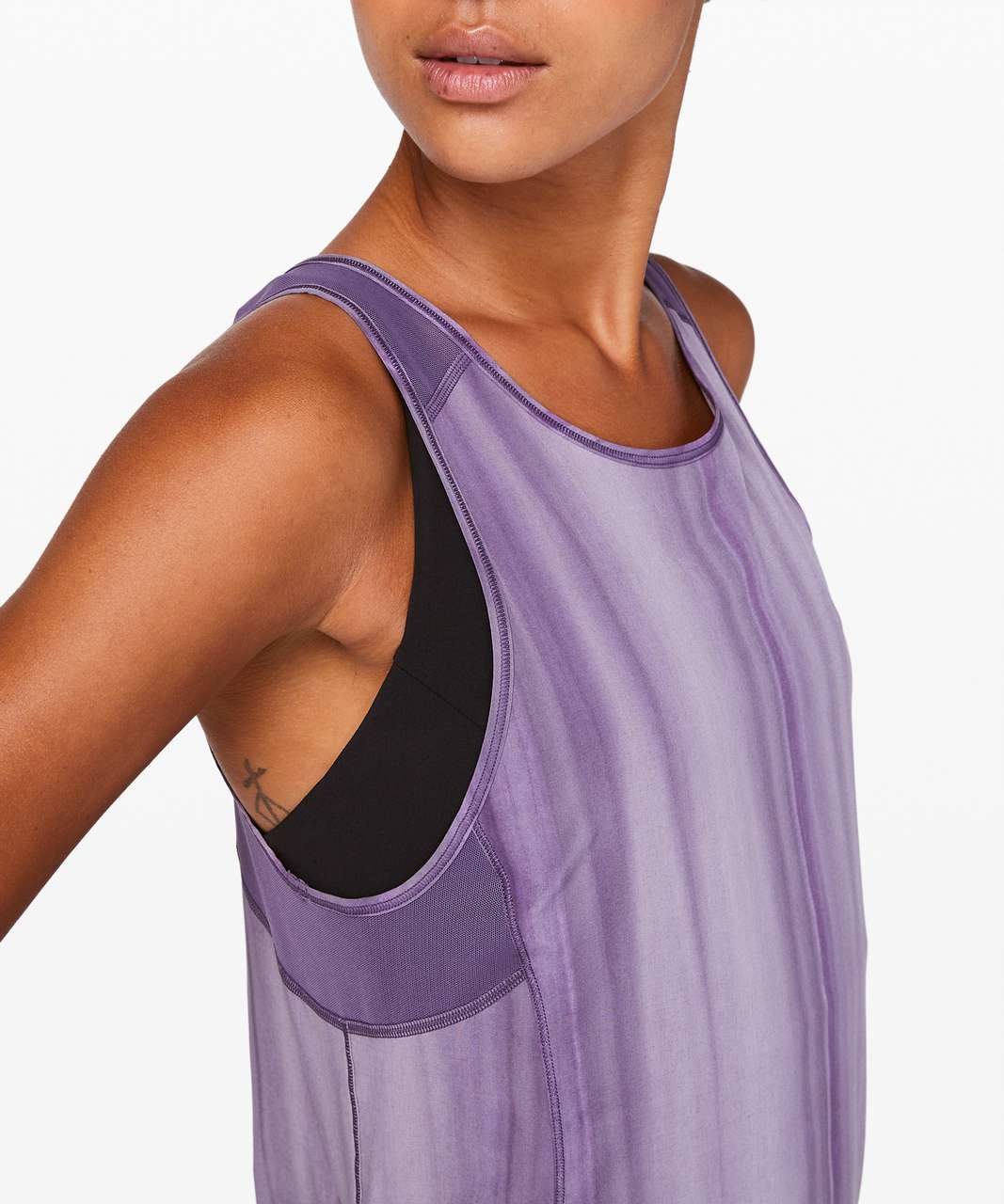 Lululemon Sculpt Tank - Brushed Spray Dye White Purple Ink