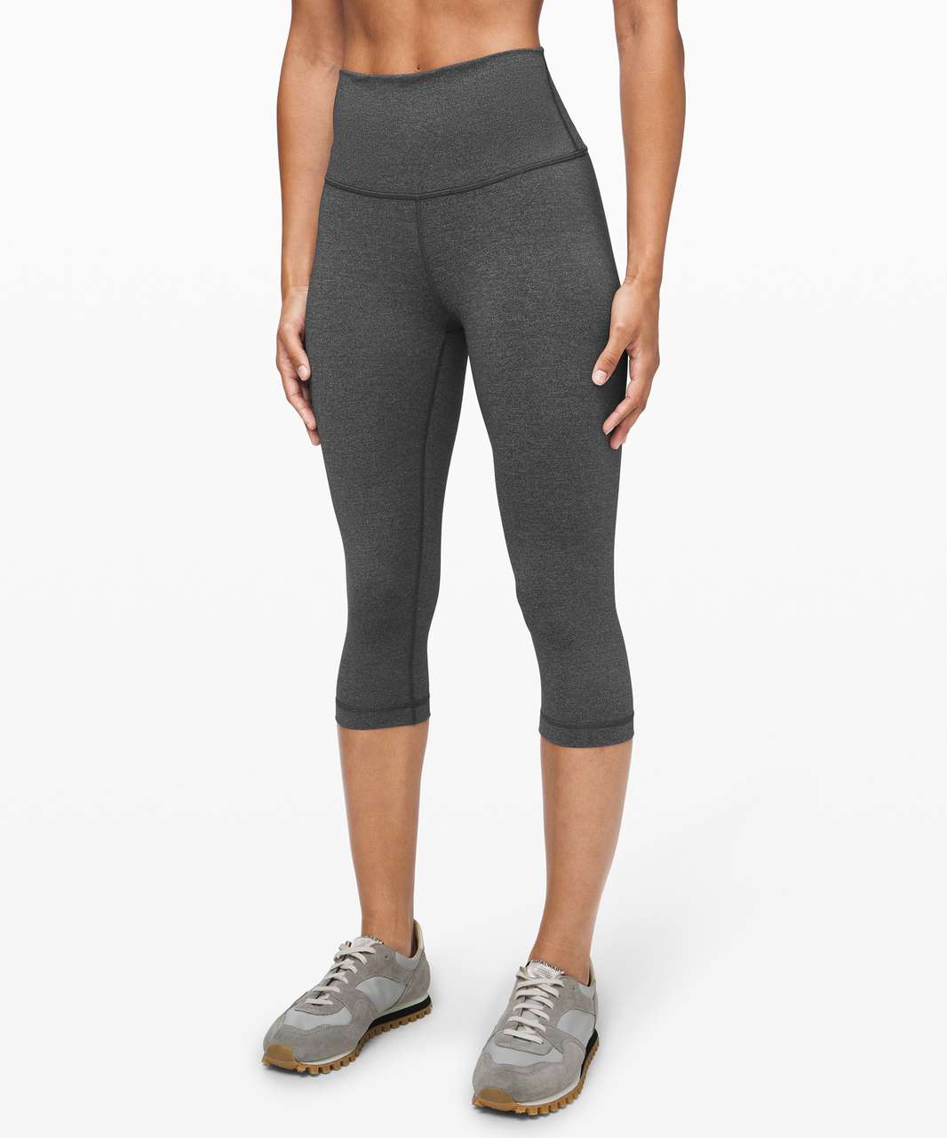 Lululemon Wunder Under High-Rise 1/2 Tight 17 - Heathered Black - lulu  fanatics