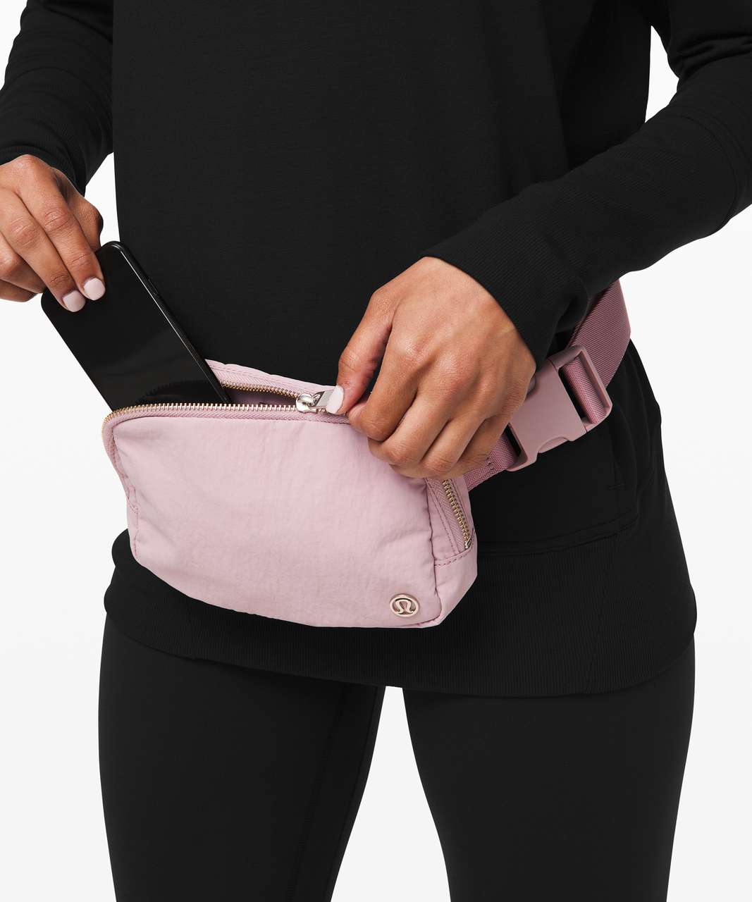 Lululemon Everywhere Belt Bag 1L - Pow Pink Light / Lunar Rock / Chrome -  lulu fanatics