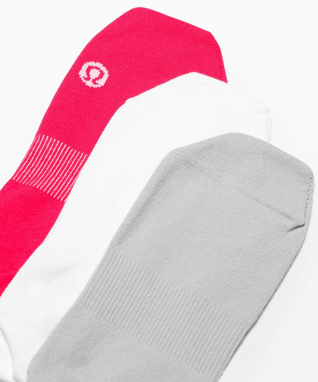 Lululemon On the Fly Sock *3-Pack - Heartthrob / Ice Grey / White