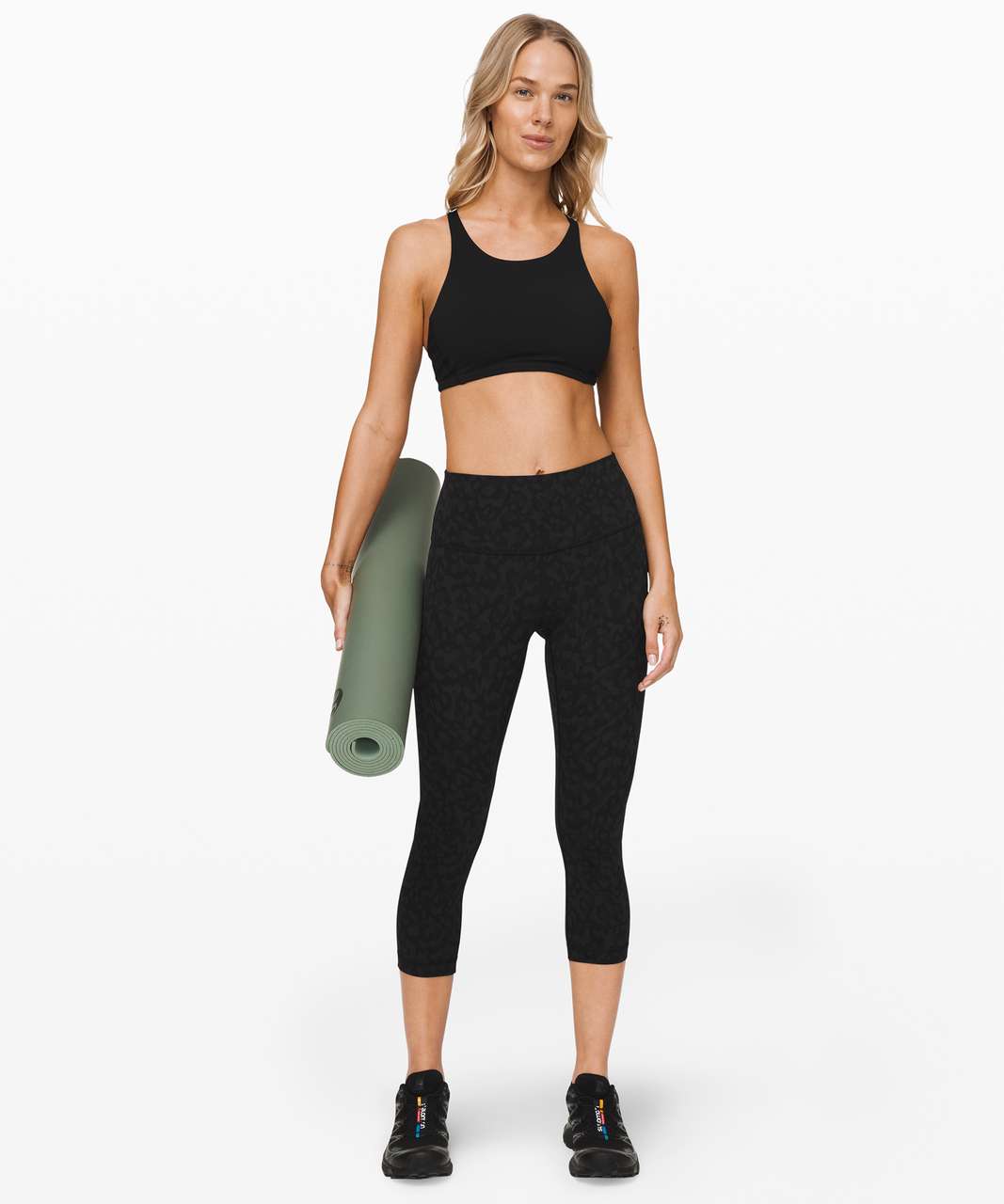 Lululemon Time To Sweat Crop 23 - Formation Camo Deep Coal Multi - lulu  fanatics